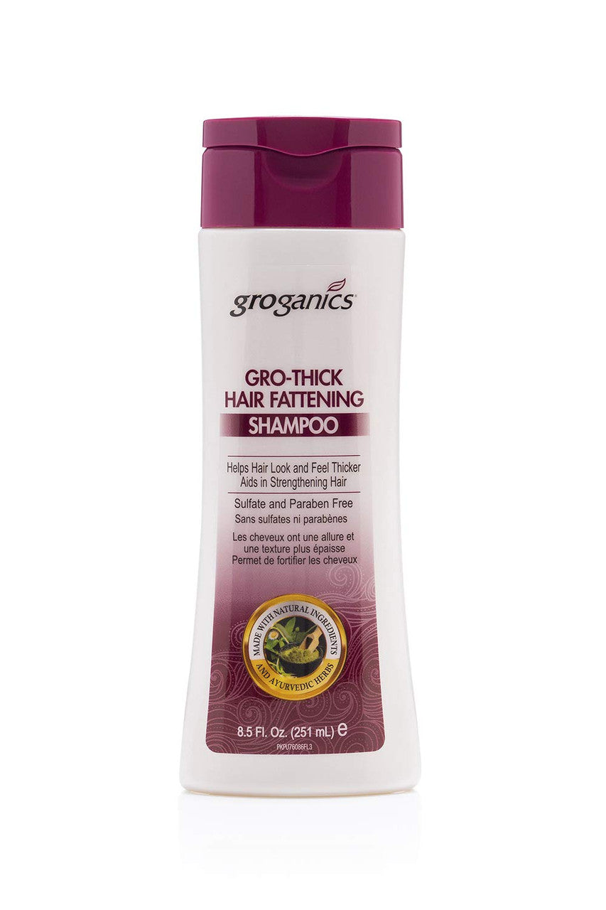 Groganics DHT Blocker System Growthick Hair Fattening Shampoo, 8 Oz